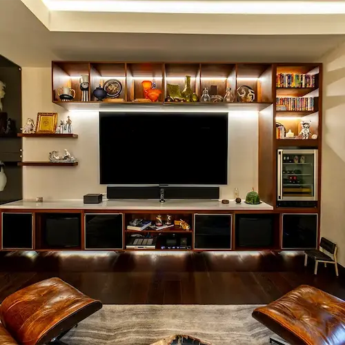 Home theater audio multiambiente y entretenimiento residencial integrado con domótica Control4 y Savant